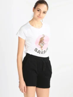 Pink Black T-shirt donna tigre
