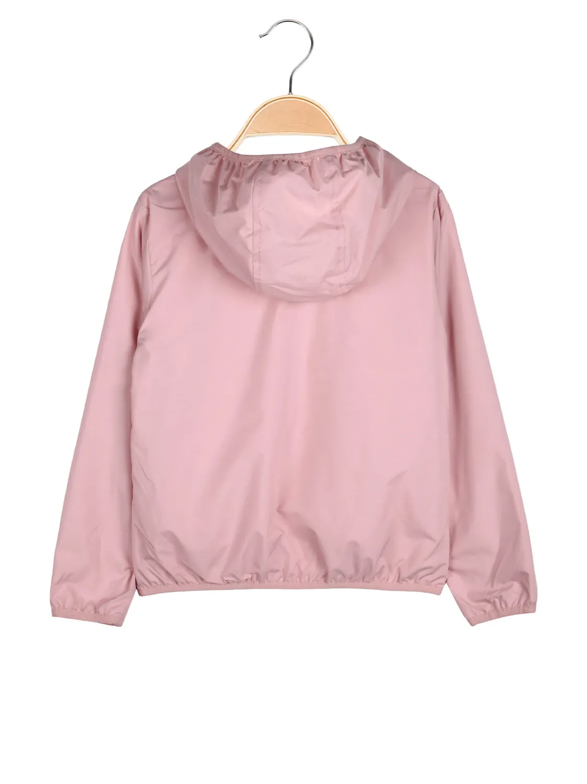 Pink Girl Giacca a vento da bambina doubleface con cappuccio - rosa