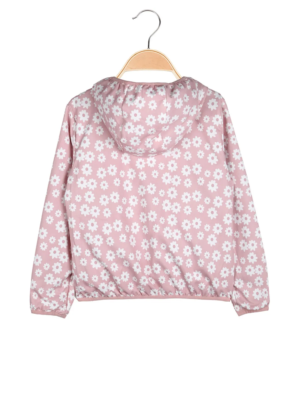 Pink Girl Giacca a vento da bambina doubleface con cappuccio - rosa