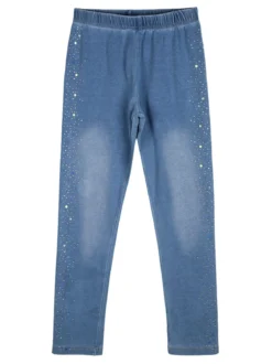 Pink Girl Jeggings da bambina con strass - jeans