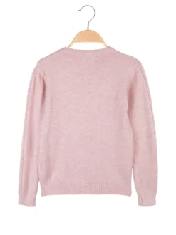 Pink Rabbit Maglione girocollo da bambina a trecce
