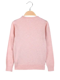 Pink Rabbit Maglione natalizio da bambina con renna - rosa