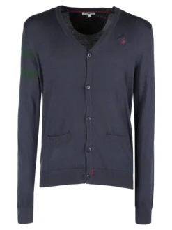 Polo Club Cardigan da uomo in maglia con bottoni
