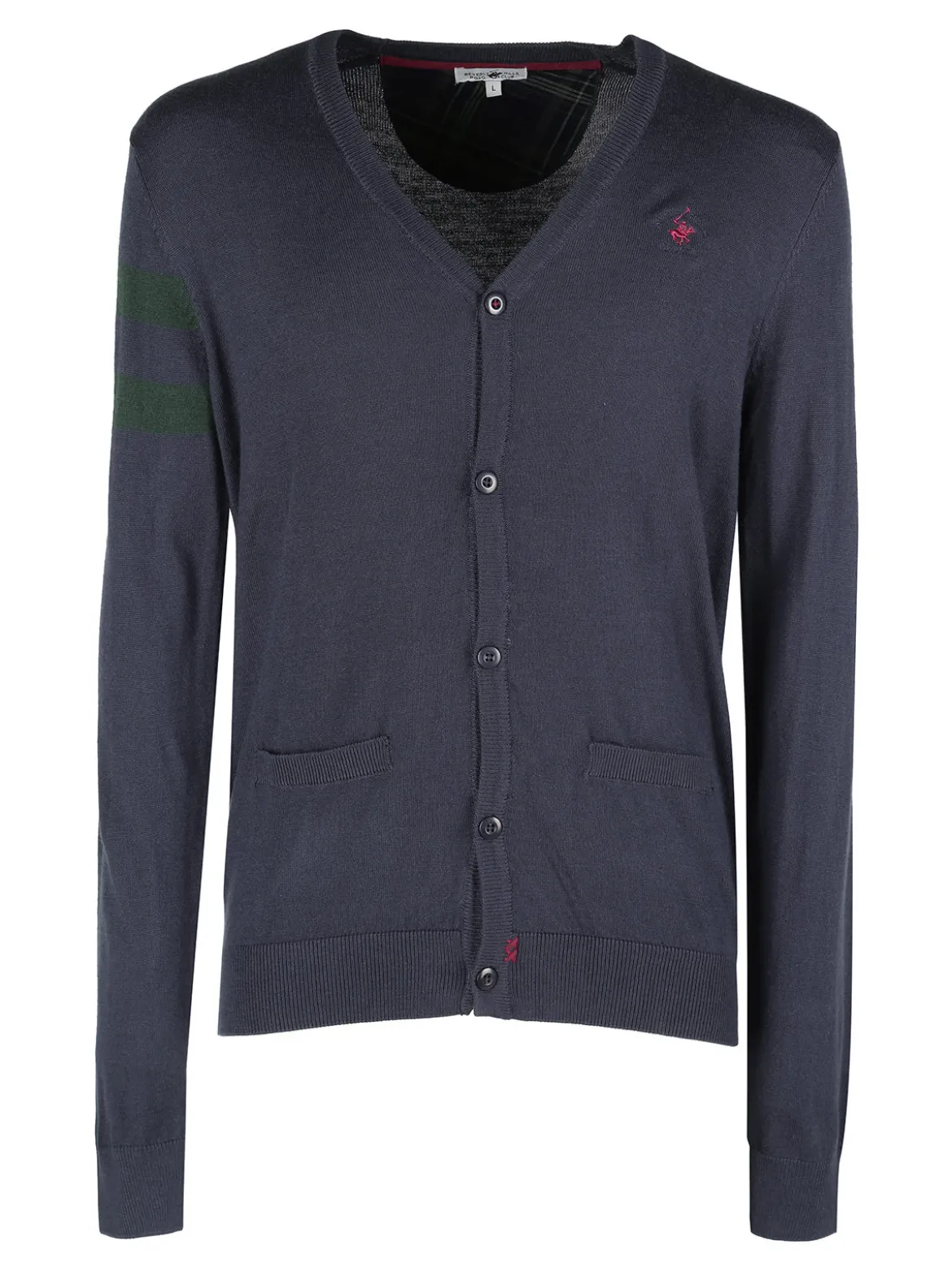Polo Club Cardigan da uomo in maglia con bottoni
