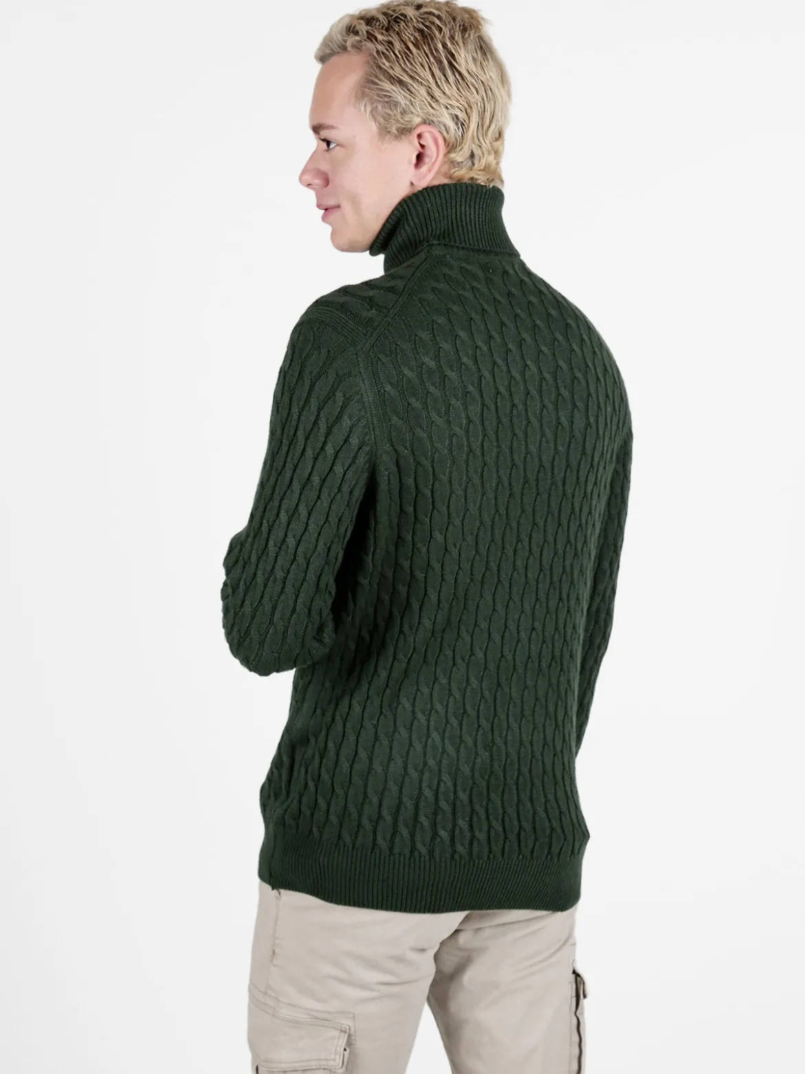 Polo Club Maglione dolcevita da uomo a trecce