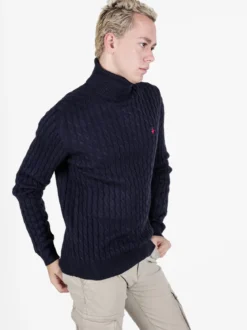 Polo Club Maglione dolcevita da uomo a trecce