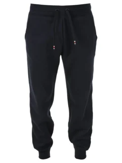 Polo Club Pantaloni tuta da uomo felpati con polsini - blu scuro