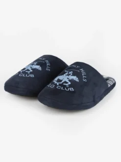 Polo Club Pantofole uomo in tessuto scamosciato