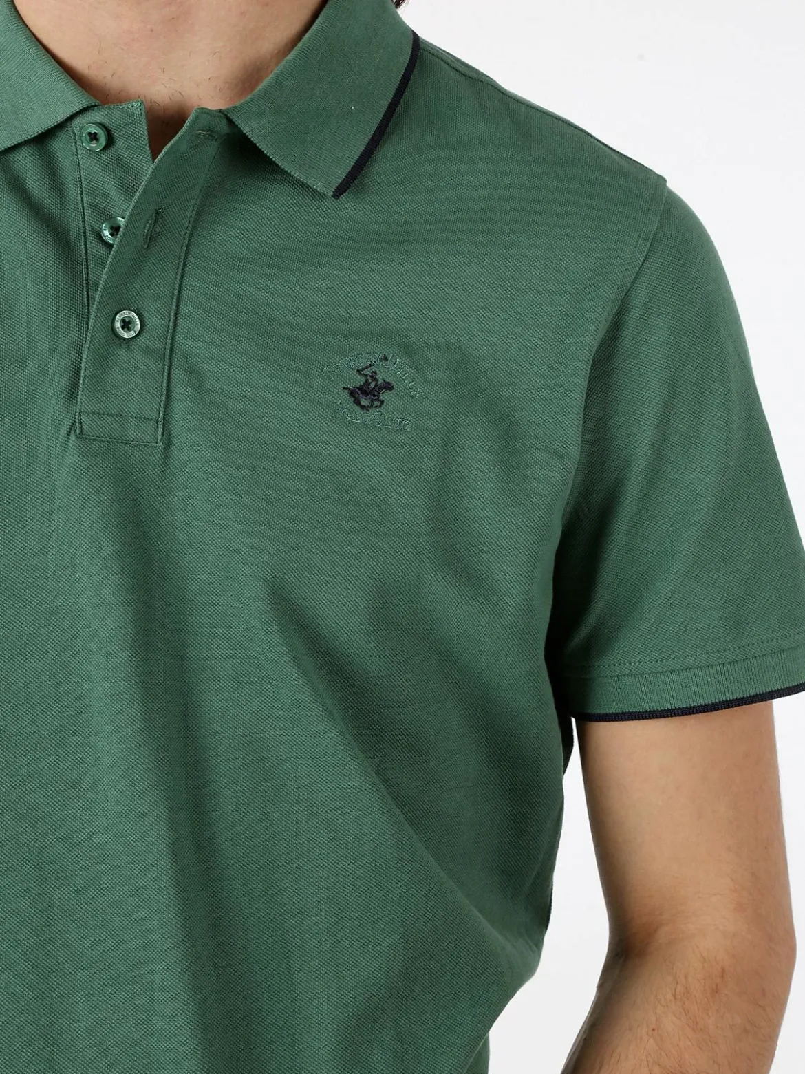 Polo Club Polo da uomo a maniche corte in cotone - verde