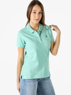 Polo Club Polo donna in cotone a maniche corte - acqua marina