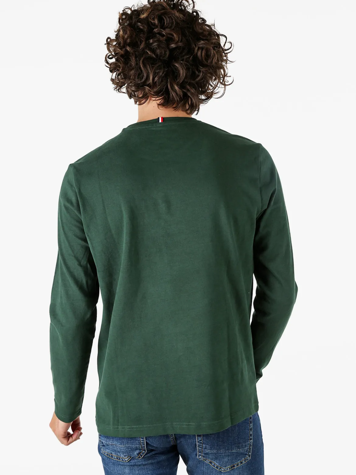 Polo Club T-shirt da uomo a maniche lunghe in caldo cotone - verde