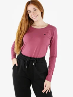 Polo Club T-shirt girocollo da donna a maniche lunghe in cotone