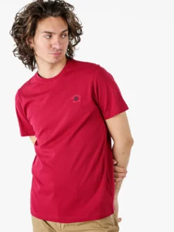 Polo Club T-shirt girocollo da uomo in cotone - bordeaux
