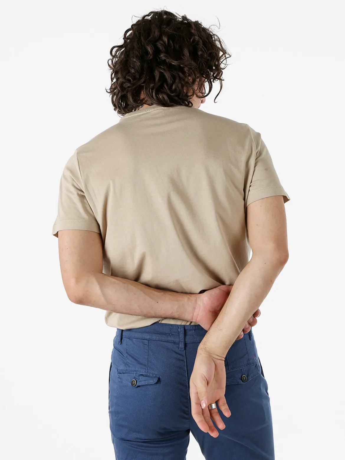 Polo Club T-shirt girocollo da uomo in cotone - sabbia