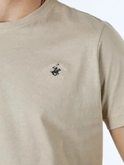Polo Club T-shirt girocollo da uomo in cotone - sabbia