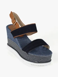 Port'Er Sandali donna in tessuto con zeppa