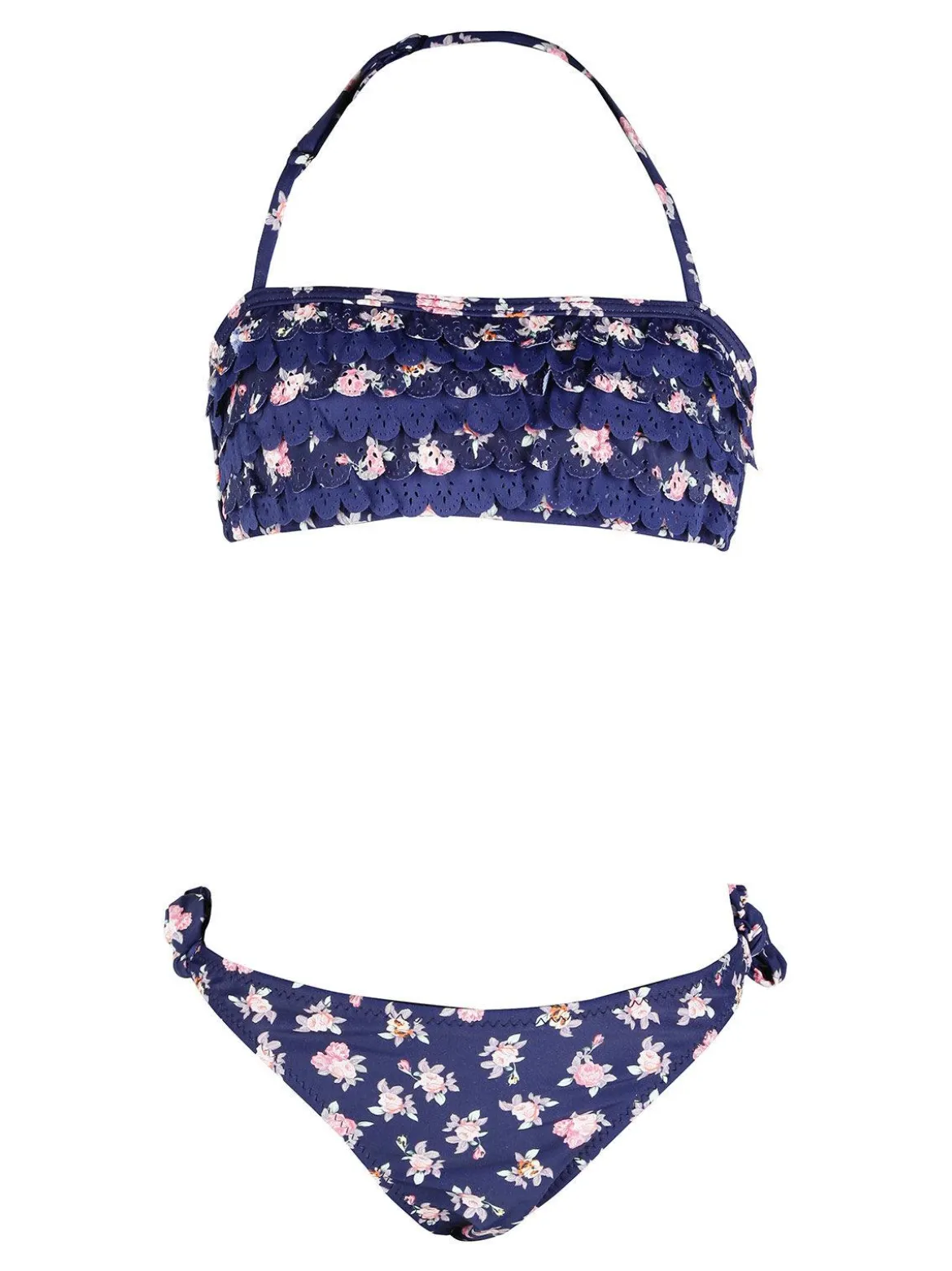 Power Flower Bikini bambina fiorato a fascia