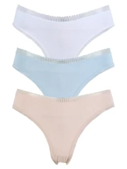 Power Flower Confezione da 3 slip donna in cotone