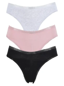 Power Flower Confezione da 3 slip donna in cotone
