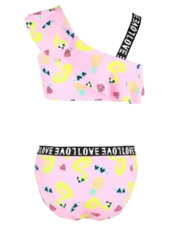 Power Flower Costume bambina 2 pezzi con stampa