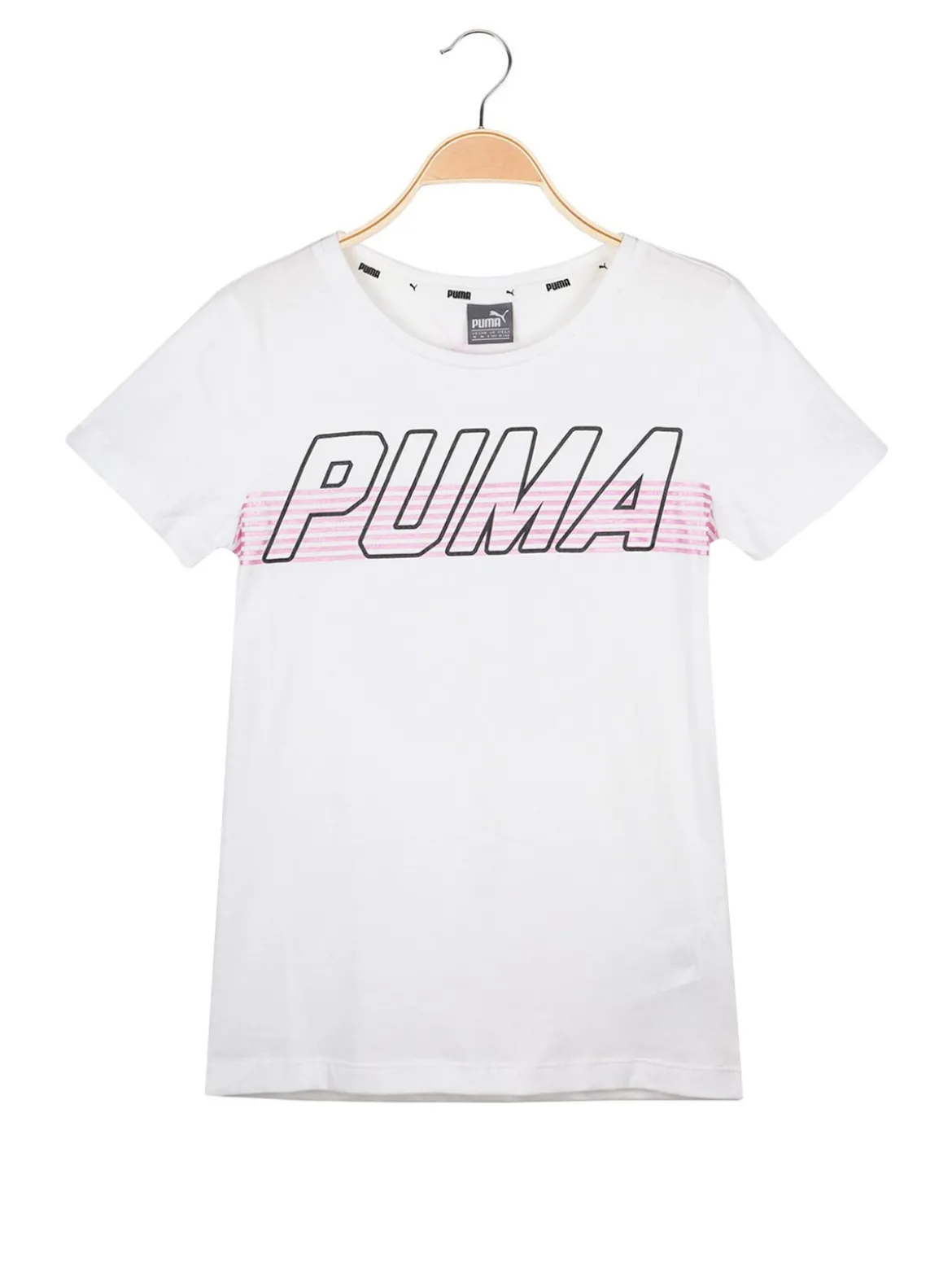 Puma Alpha logo tee t-shirt bianca con stampa