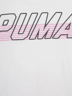 Puma Alpha logo tee t-shirt bianca con stampa