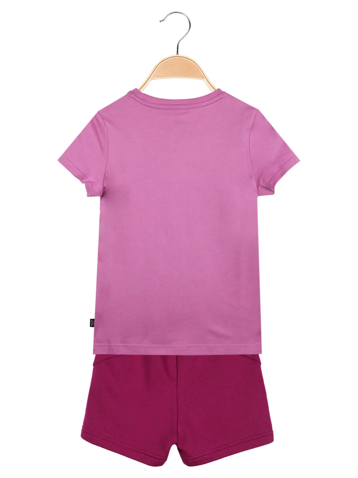 Puma Completo sportivo corto da bambina in cotone