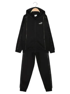 Puma ESS+ANIMAL FZ HOODED SUIT Completo tuta da ragazza - nero
