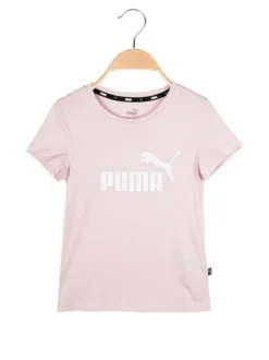 Puma ESS Logo Tee t-shirt rosa da ragazza