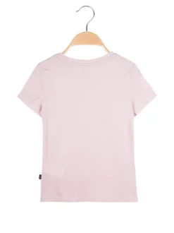 Puma ESS Logo Tee t-shirt rosa da ragazza