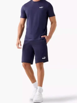 Puma ESS No.1 LOGO JERSEY Shorts da uomo - blu scuro