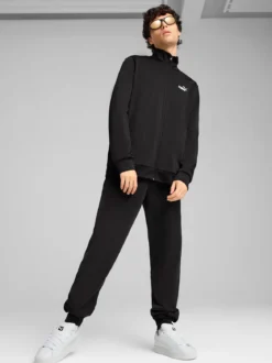 Puma ESS Poly Suit Completo tuta sportiva da uomo full zip - nero