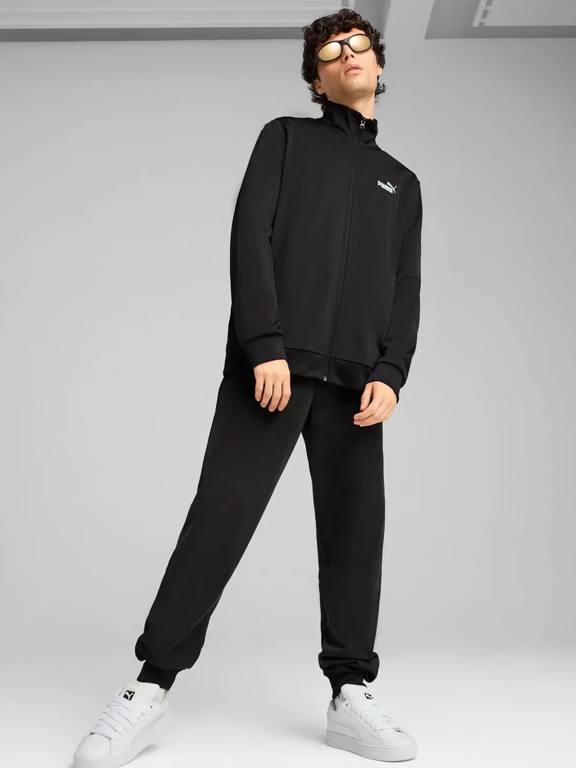 Puma ESS Poly Suit Completo tuta sportiva da uomo full zip - nero