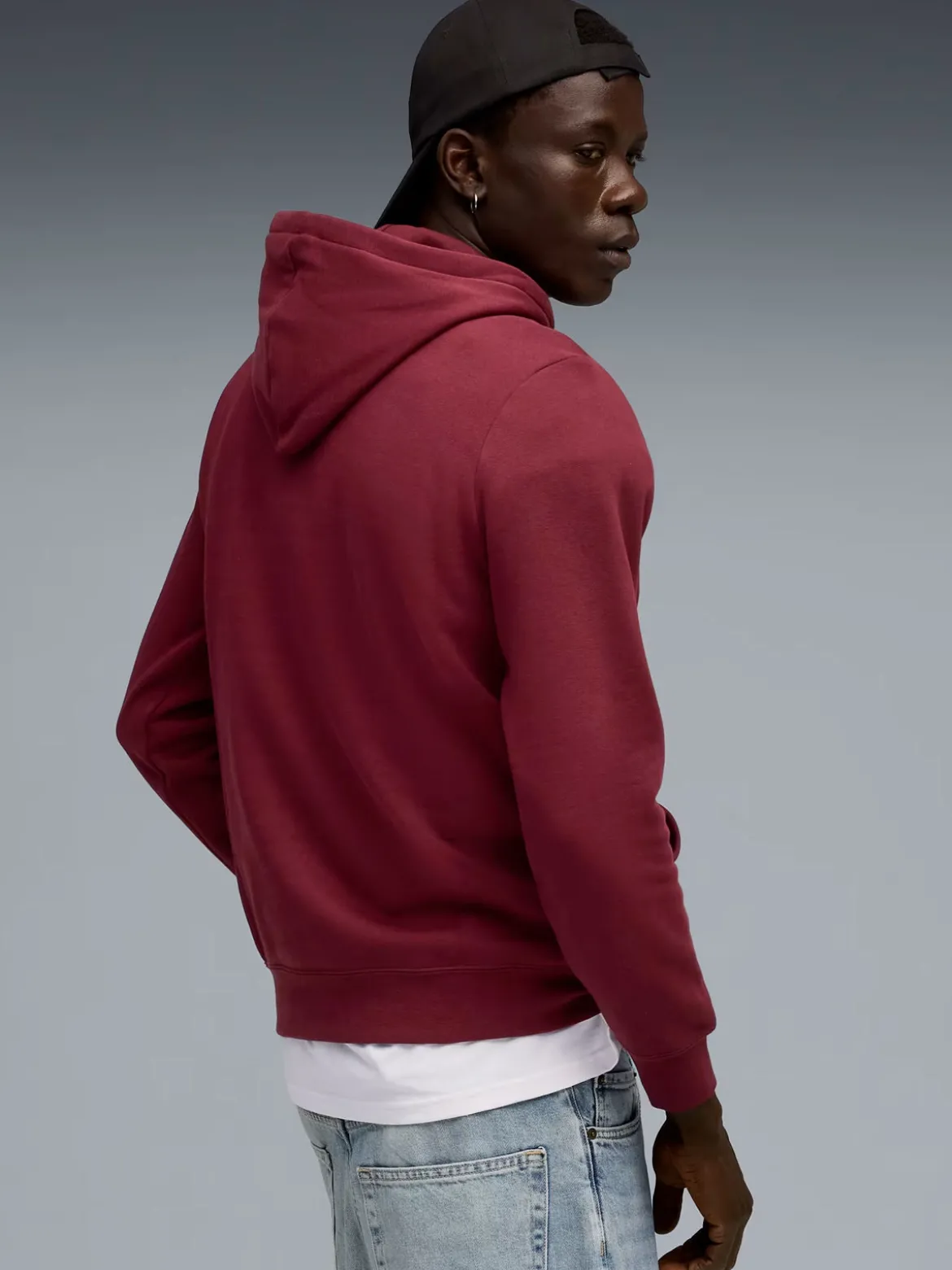 Puma ESS SMALL N.o 1 LOGO HOODIE Felpa uomo con cappuccio - bordeaux