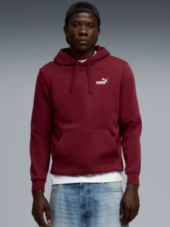 Puma ESS SMALL N.o 1 LOGO HOODIE Felpa uomo con cappuccio - bordeaux