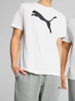 Puma ESS TEE T-shirt uomo logo - bianco