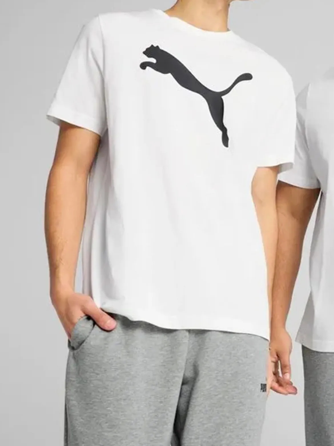 Puma ESS TEE T-shirt uomo logo - bianco