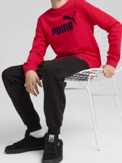 Puma LOGO CREW SUIT Completo tuta da bambini invernale - rosso