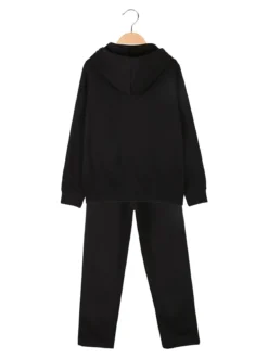 Puma METALLIC SWEAT SUIT Completo tuta da ragazzi con cappuccio e zip - nero