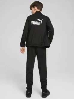Puma Poly Suit Completo tuta 2 pezzi da bambini full zip con logo - nero