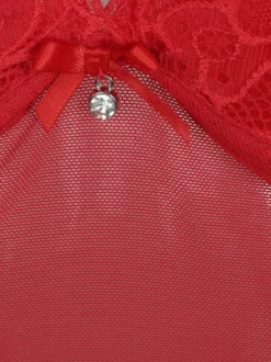 Pura Baby doll + perizoma completo intimo rosso