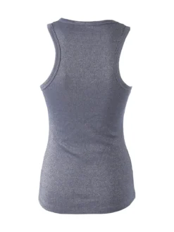 Pura Canotta da donna in cotone lamè - blu
