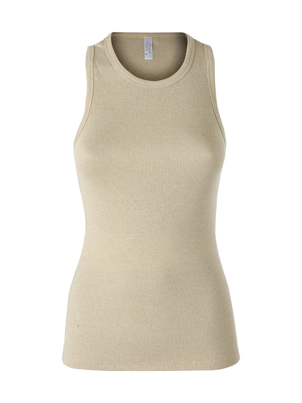 Pura Canotta da donna in cotone lamè - oro