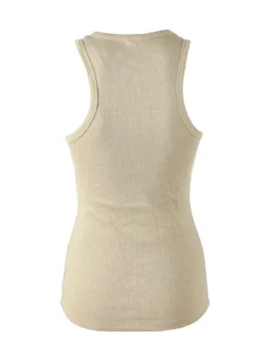 Pura Canotta da donna in cotone lamè - oro