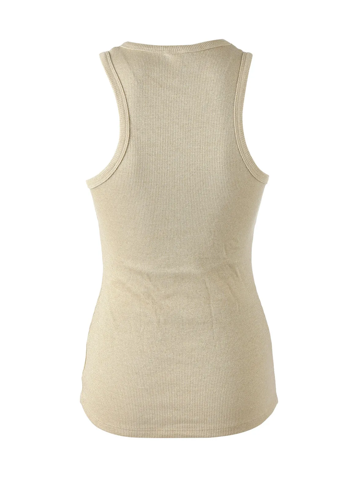 Pura Canotta da donna in cotone lamè - oro