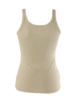 Pura Canotta da donna in cotone lamé - oro