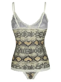 Pura Coordinato intimo top + brasiliana effetto pitone