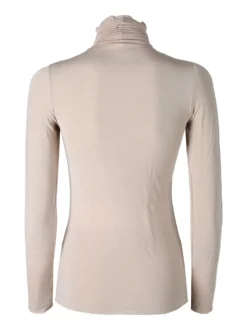 Pura P0714M Dolcevita donna in cashmere a manica lunga - nudo