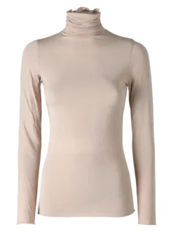 Pura P0714M Dolcevita donna in cashmere a manica lunga - nudo