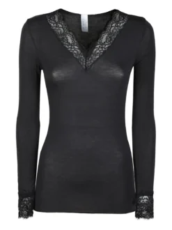 Pura P0716M Maglia donna in cashmere con pizzo
